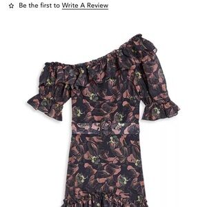 Ted Baker London Off-Shoulder Dress - Black and Pink Floral
